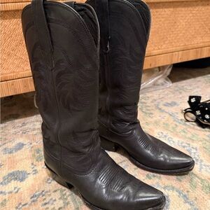 Tecovas Annie Black Leather Cowboy Boots